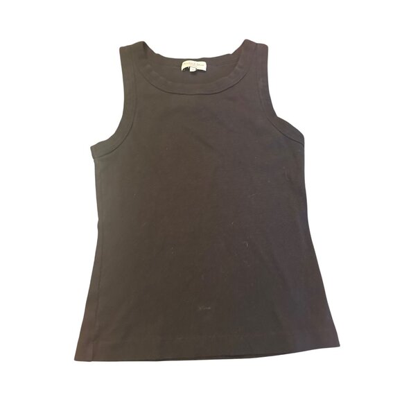 Michael Stars Womens Black Cotton Tank Top Size M Minimalist Classic Basic - Picture 1 of 4